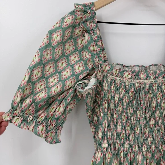 Hill House Home Scarlett Nap Dress Raspberry Ikat L Cottagecore Feminine Prairie - Picture 5 of 7